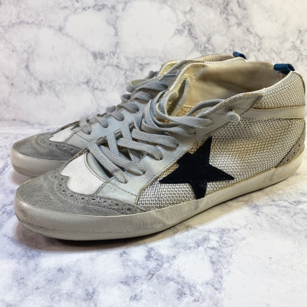 Golden Goose Mid/Star Velvet & Canvas Sneakers 40